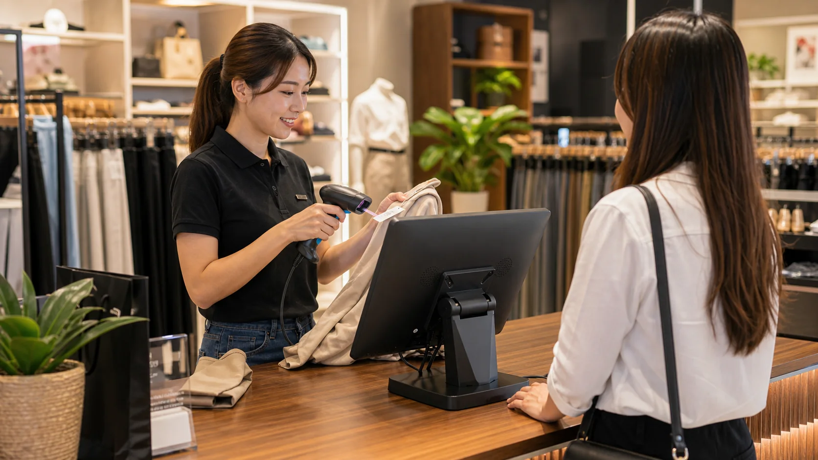 Retail POS system in Thailand with checkout hardware